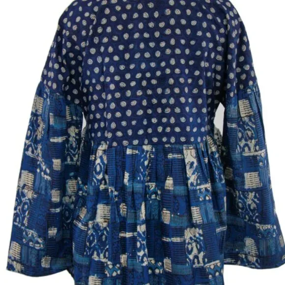 Saachi Embroidered Printed Cotton Top – Boho Elegance Meets Everyday Comfort - Picture 5 of 9